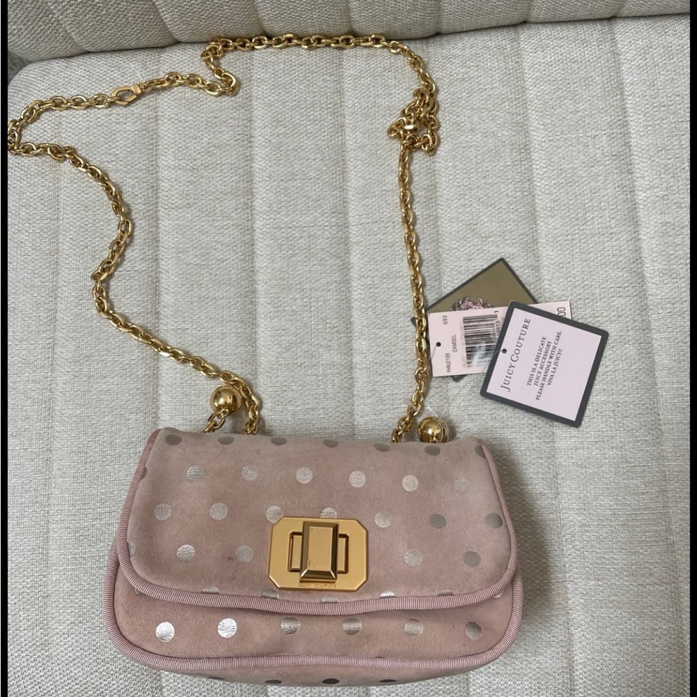 Vintage juicy couture, Crossbody handbag, gold chain, convertible